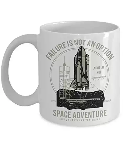Failure Is Not An Option Apollo 13 White Coffee Mug Tea Cup
