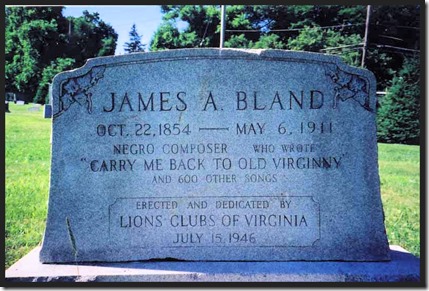James A. Bland's headstone