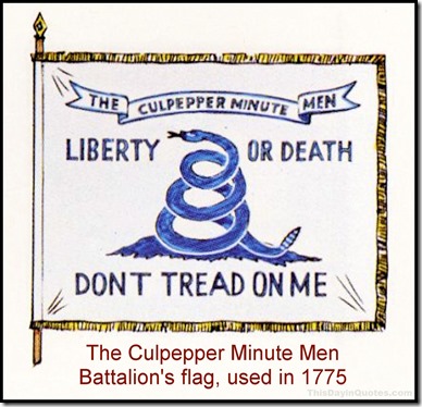 Culpeper Minutemen 'Liberty or Death' flag