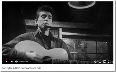 Bob Dylan singing Had Rain in 1964