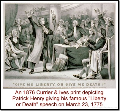 Currier & Ives depiction of Patrick Henry 