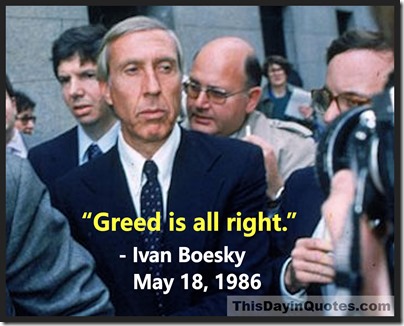 Ivan Boesky, Greed is all right