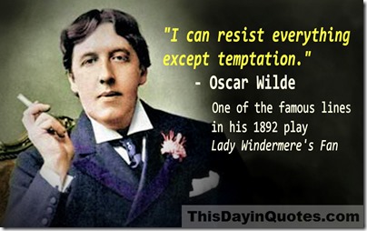Oscar Wilde temptation quote WM