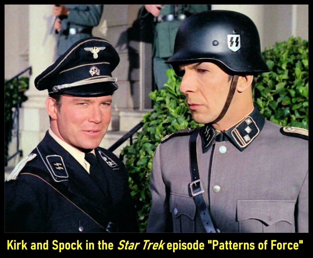 Captain Kirk and Spock in the Star Trek episode "Patterns of Force"